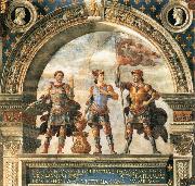 GHIRLANDAIO, Domenico Decoration of the Sala del Gigli oil